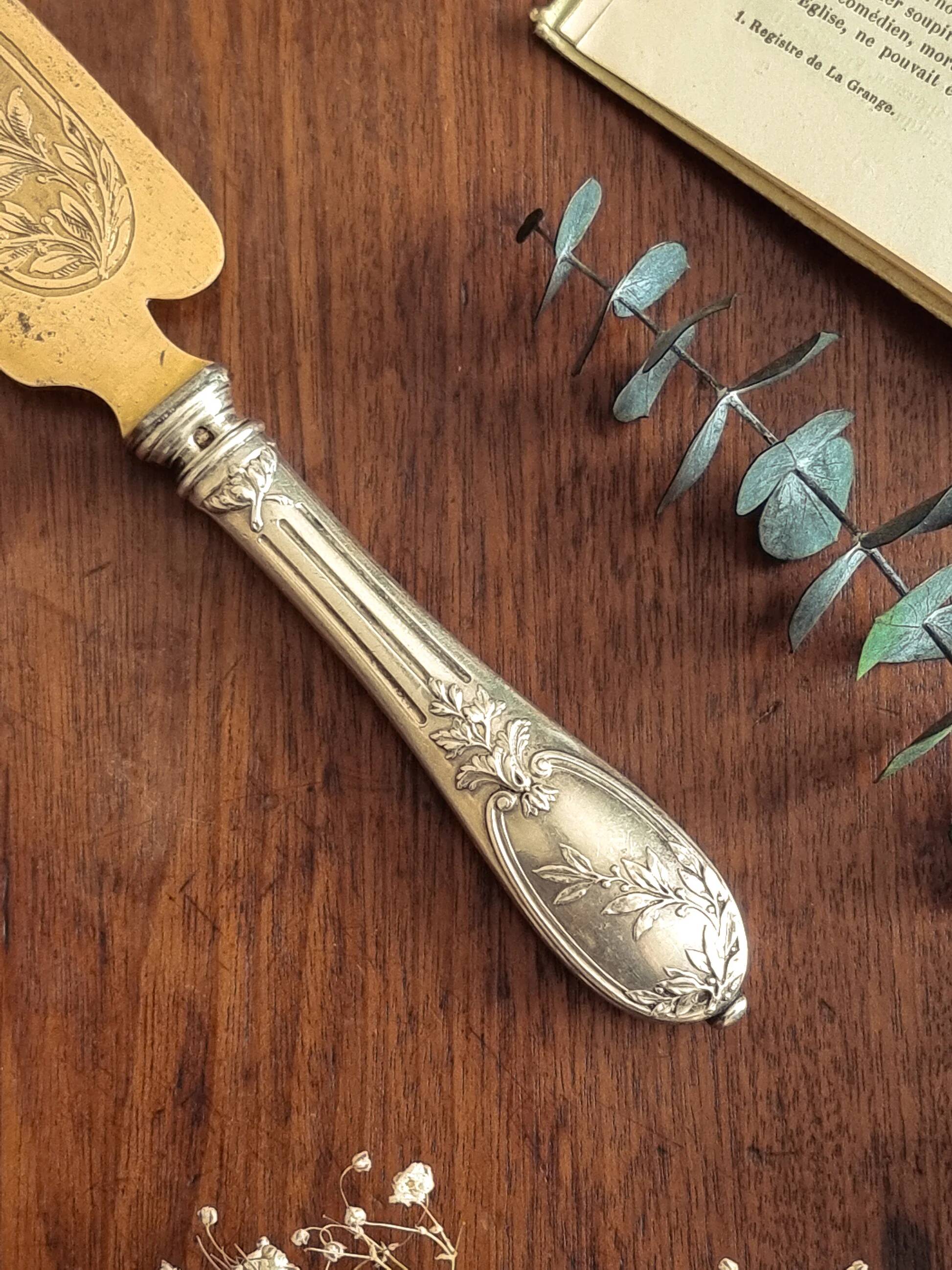 Silver-plated serving knife/shovel