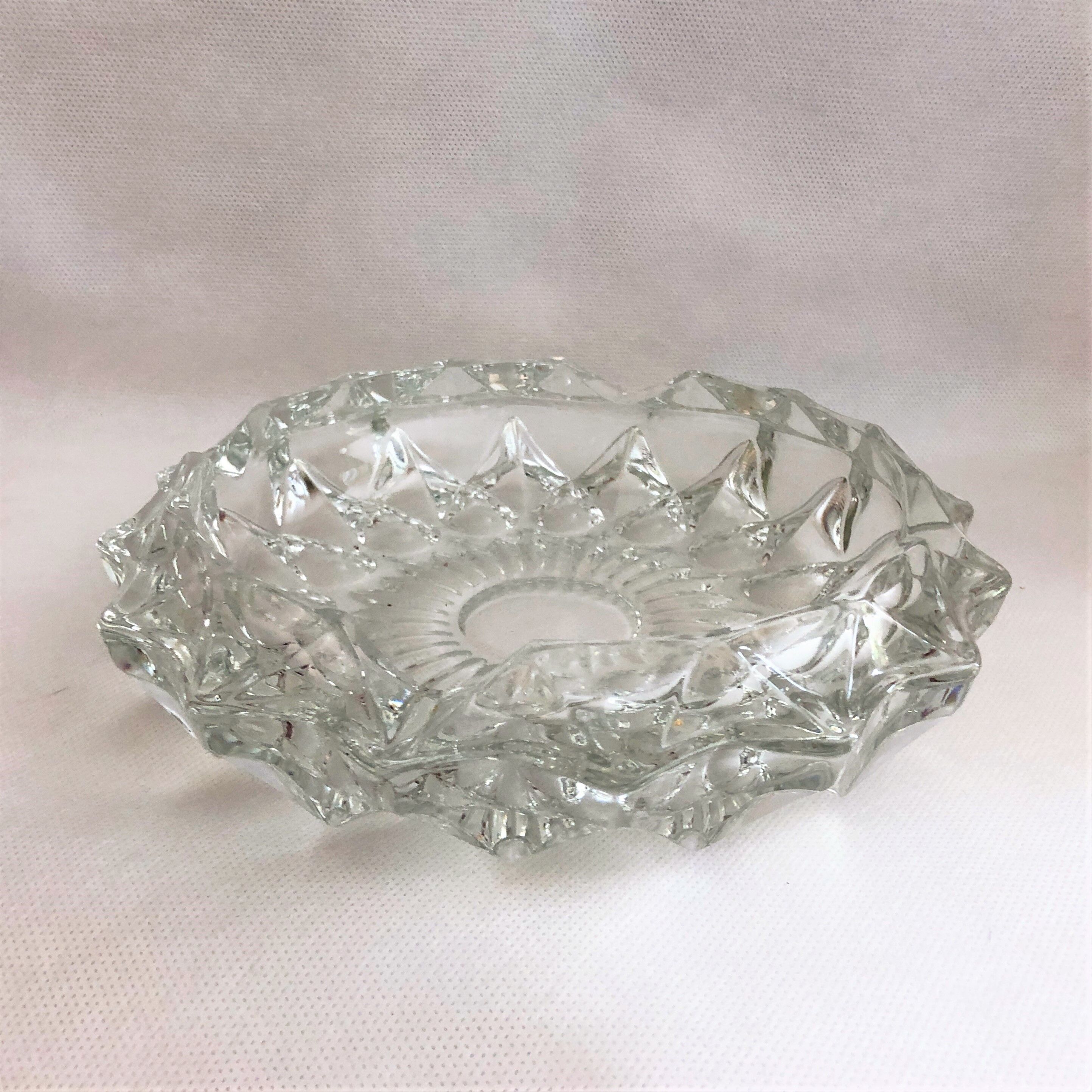 France crystal pocket ashtray