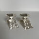 Vintage Modernist Pair Of WMF Ikora Silver Plated Candle Holders