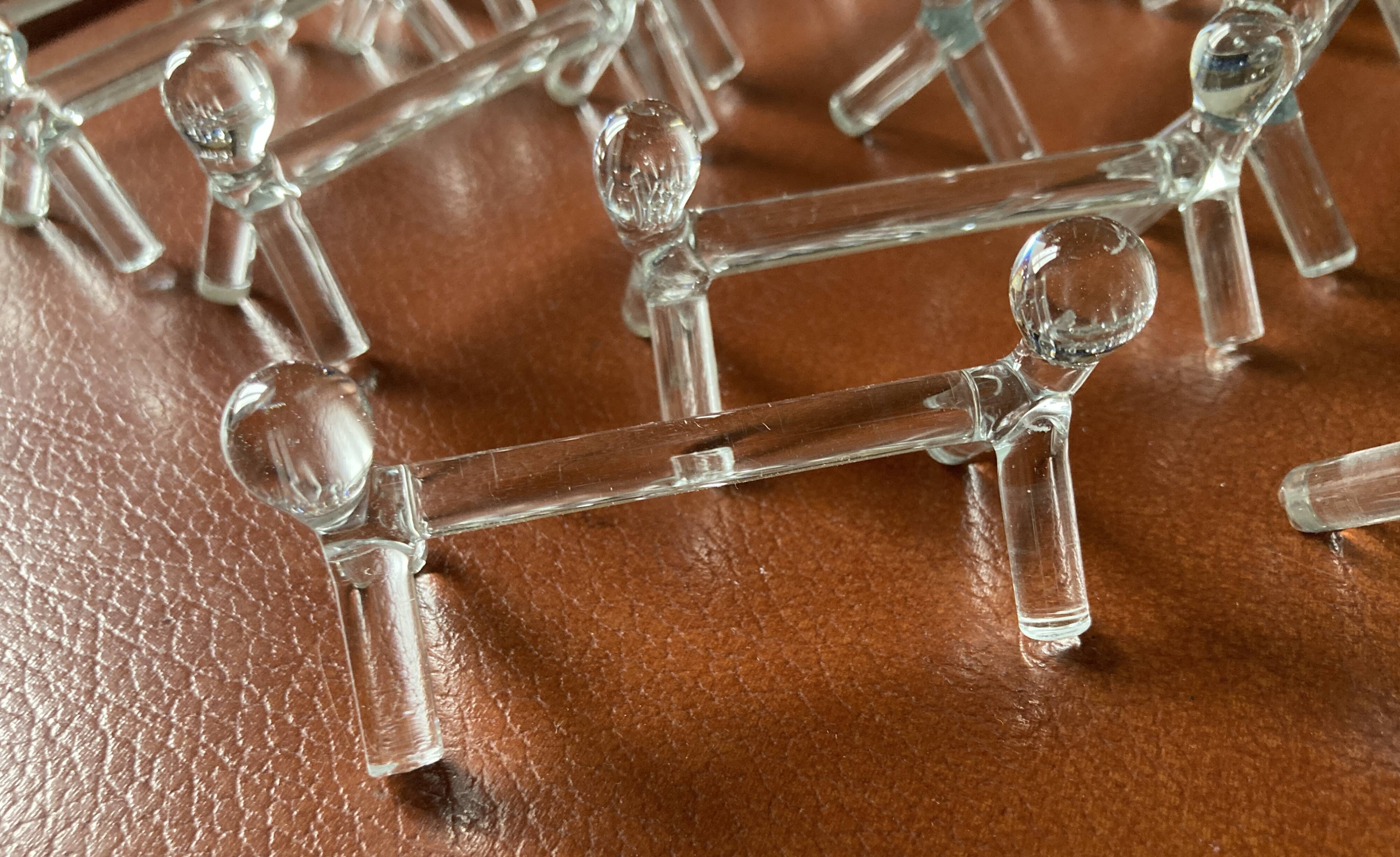 Set of 18 blown glass knife rests - Vintage