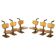 Six vintage mid-century modern folding stadium seats with new bases.