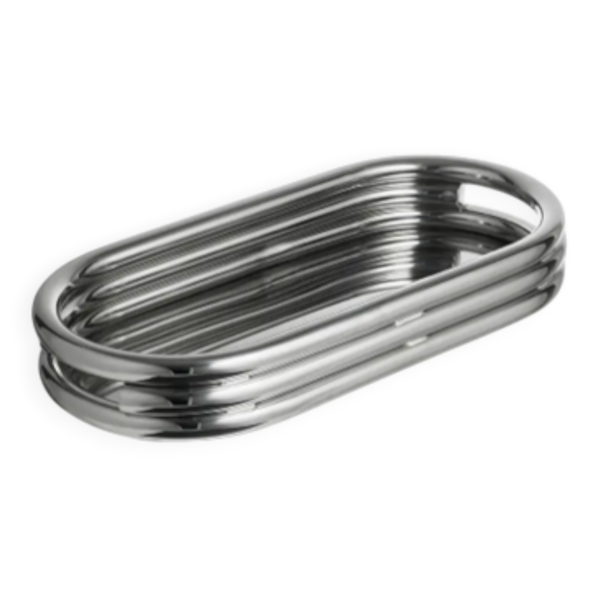 Axel Chay. Elongated chrome tray for Monoprix