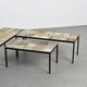Three ceramic coffee tables by Les 2 Potiers, France, circa 1965