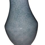 Very Nice Bizziri Italy Vase ? Blue Earthenware Ceramic Speckled Marble Effect