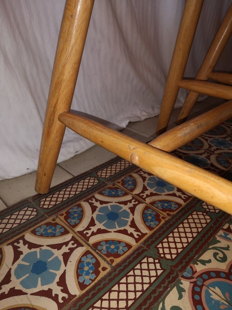 3 Ercol Windsor style chairs vintage elm 1980