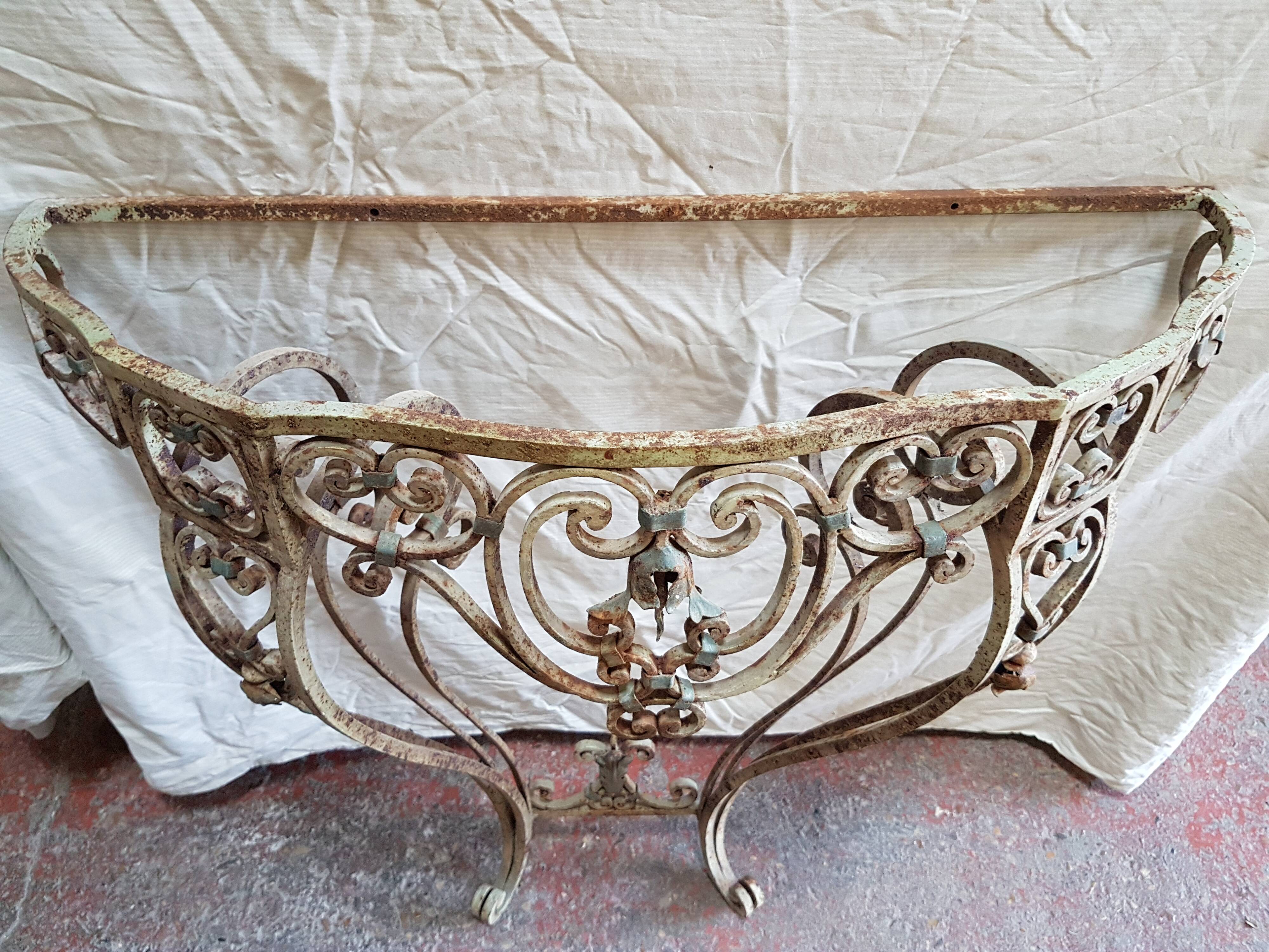 Forged iron console 1950