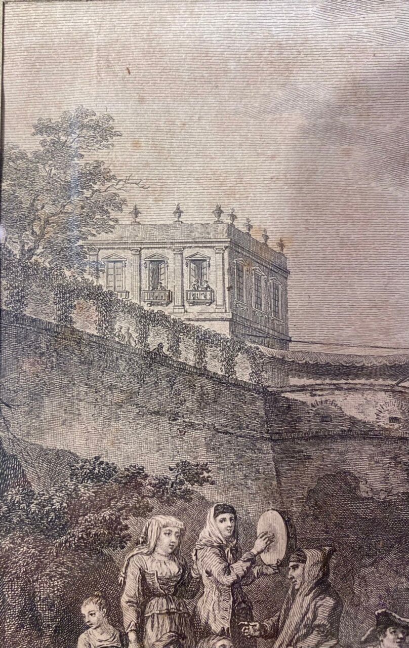 Lithographed plate, the troubadours, nineteenth century