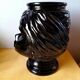 Vase or pot cover in the shape of a Moor's head made of glass from the 1970s.