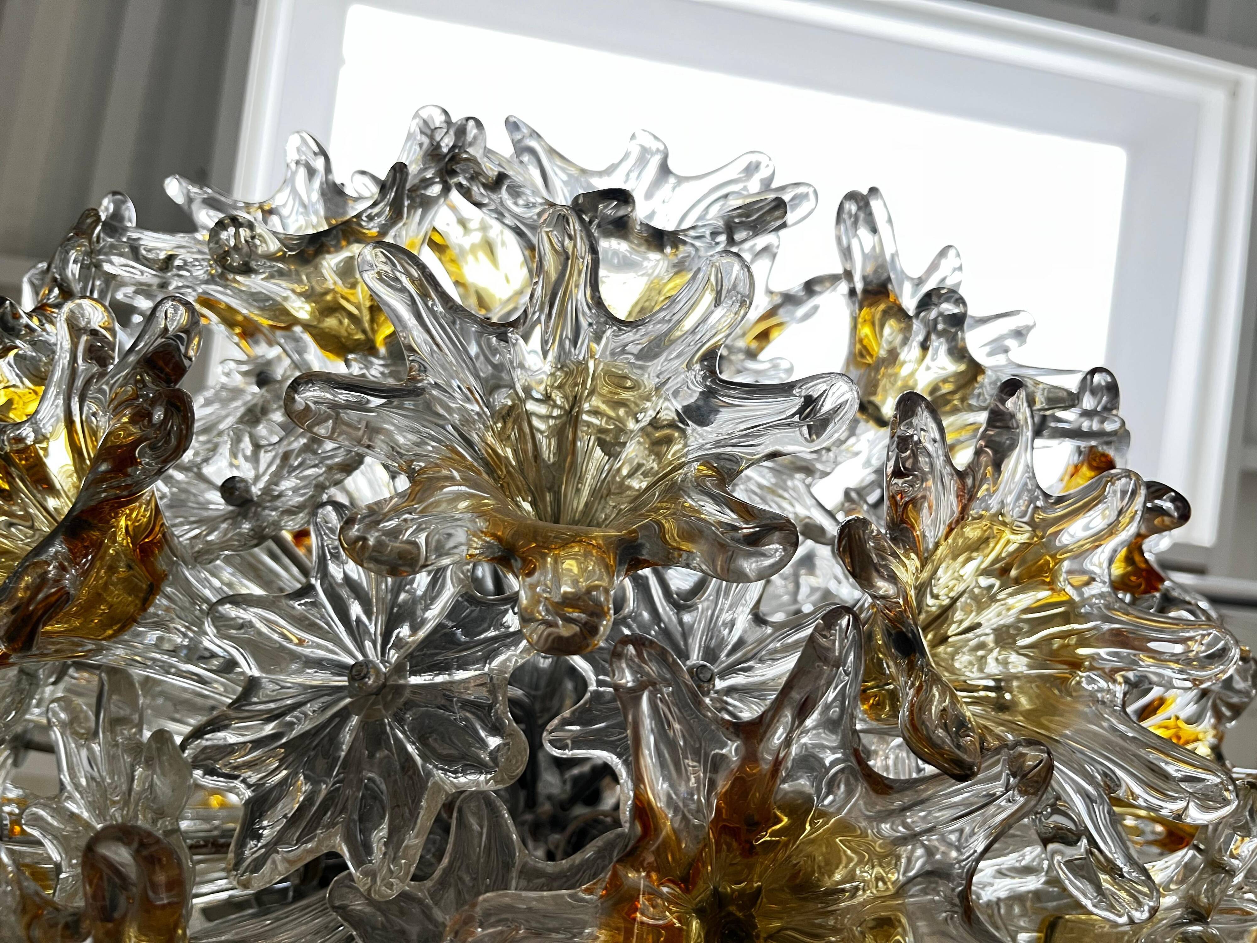 Mid-Century Modern Toni Zuccheri Edited by Venini Murano Glass Italian Lamp