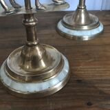 Pair of brass candlesticks