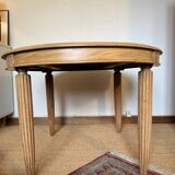 Table à manger extensible ovale Art Déco en bois