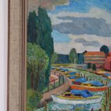 Original Swedish Oil on Panel – “Motif from Sundbyberg” by John Carlson