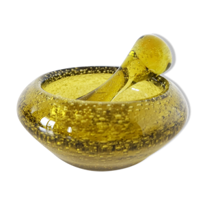 cendrier en verre bullé