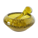 Green bubble glass ashtray 1960