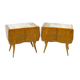 Pair of Mid-Century Style Beech and Chestnut Burl Bedside Tables, 1950s