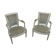 Paire de fauteuils laqués de style Louis XVI