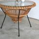 Italian rattan side table * D69 cm