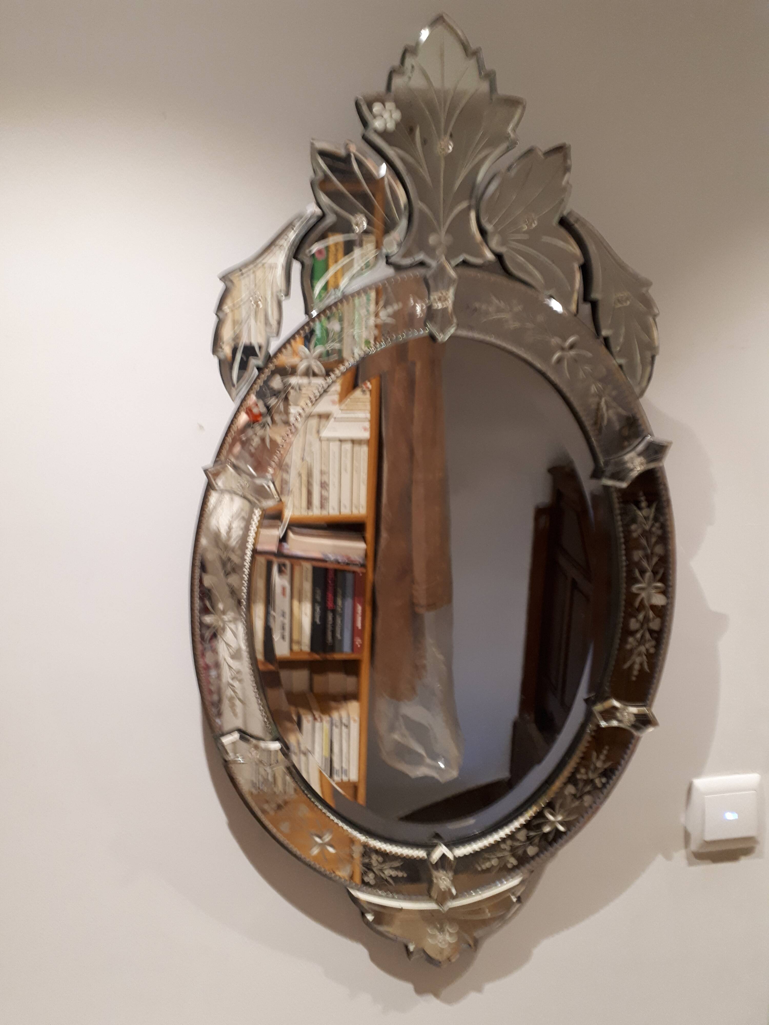 Venice oval mirror 43x85cm