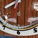 Vintage formica clock rectangular silent wall clock "Japy cream wood"