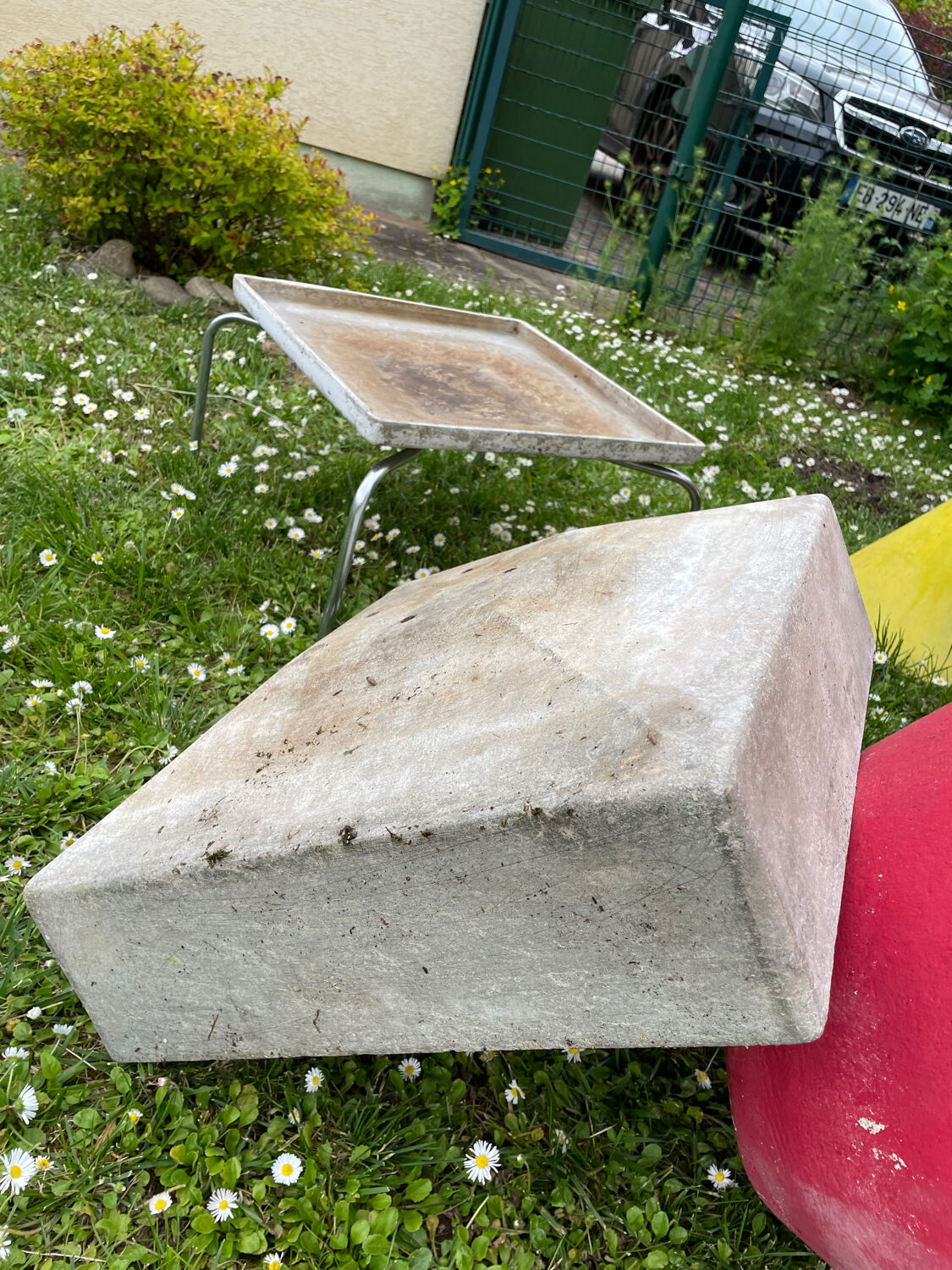 Set of 3 planters in fiber cement Willy Guhl