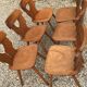 Set of 6 vintage brutalist chairs 1960-1980