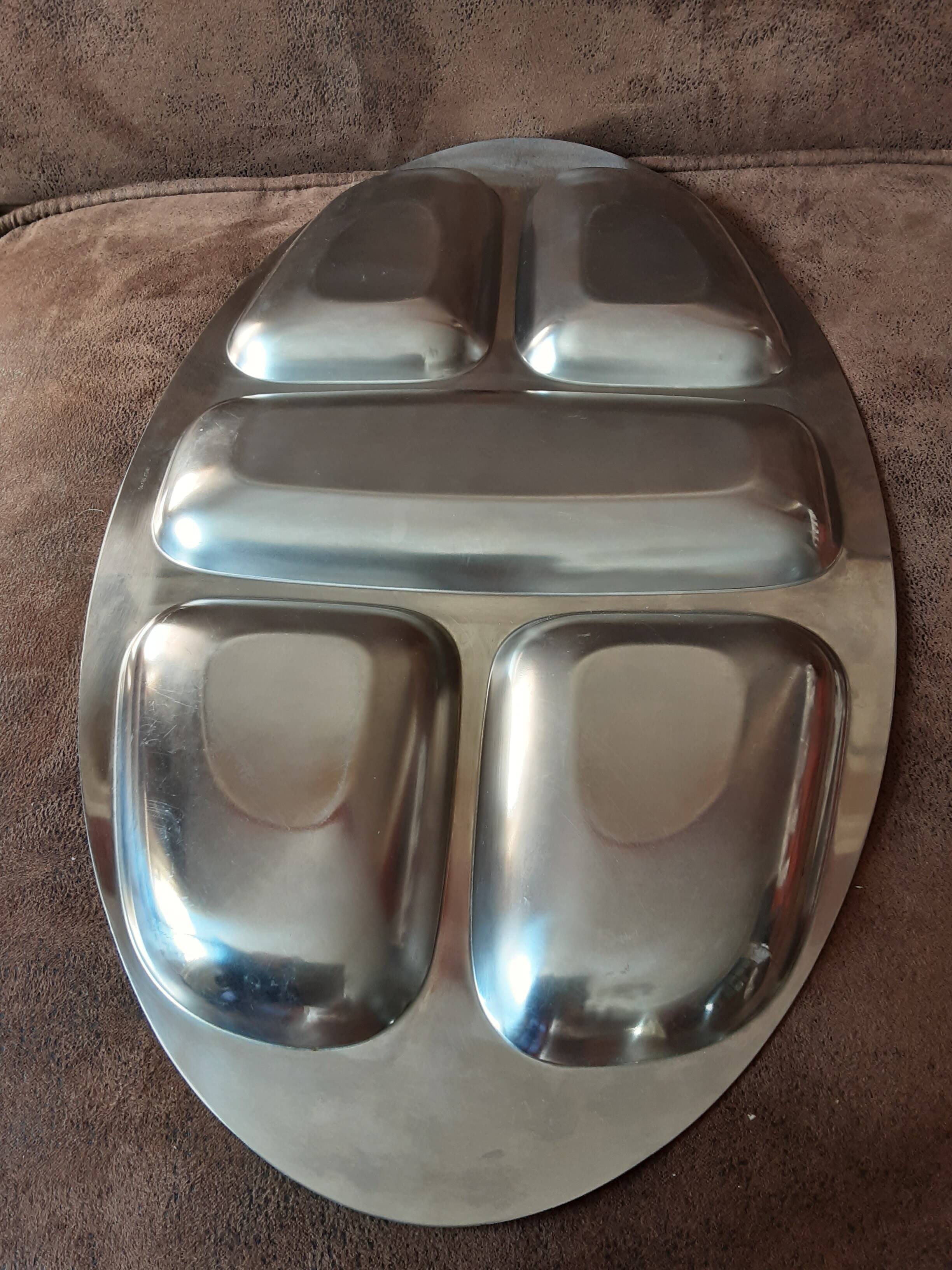 Vintage metal compartment dish