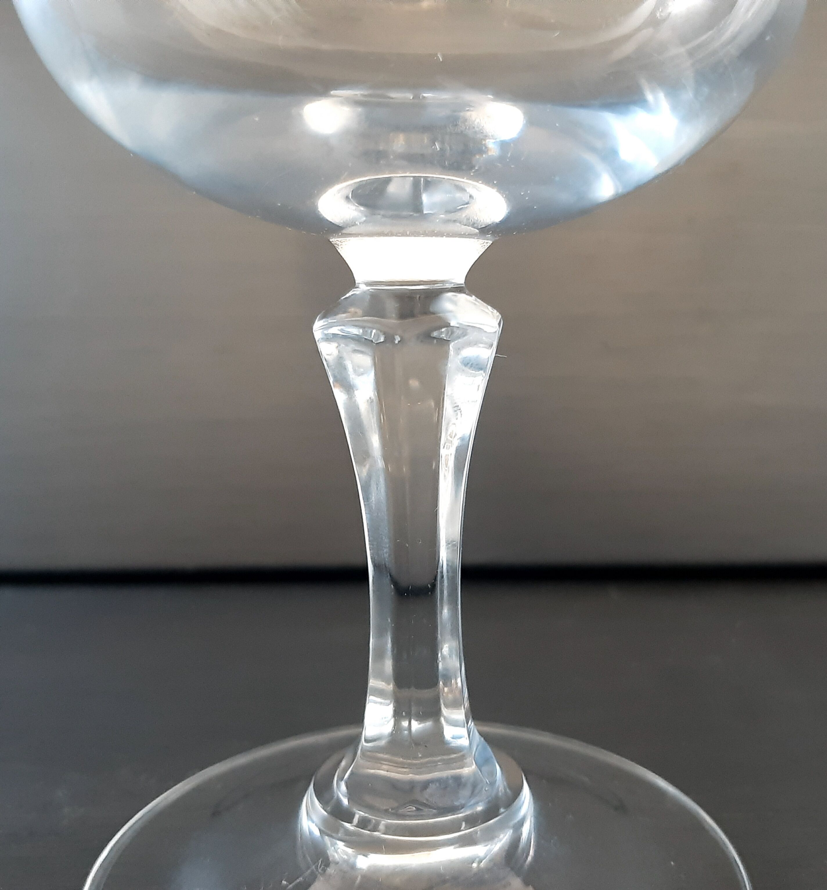 6 old foot glasses