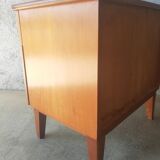 Vintage 70s light wood bedside table