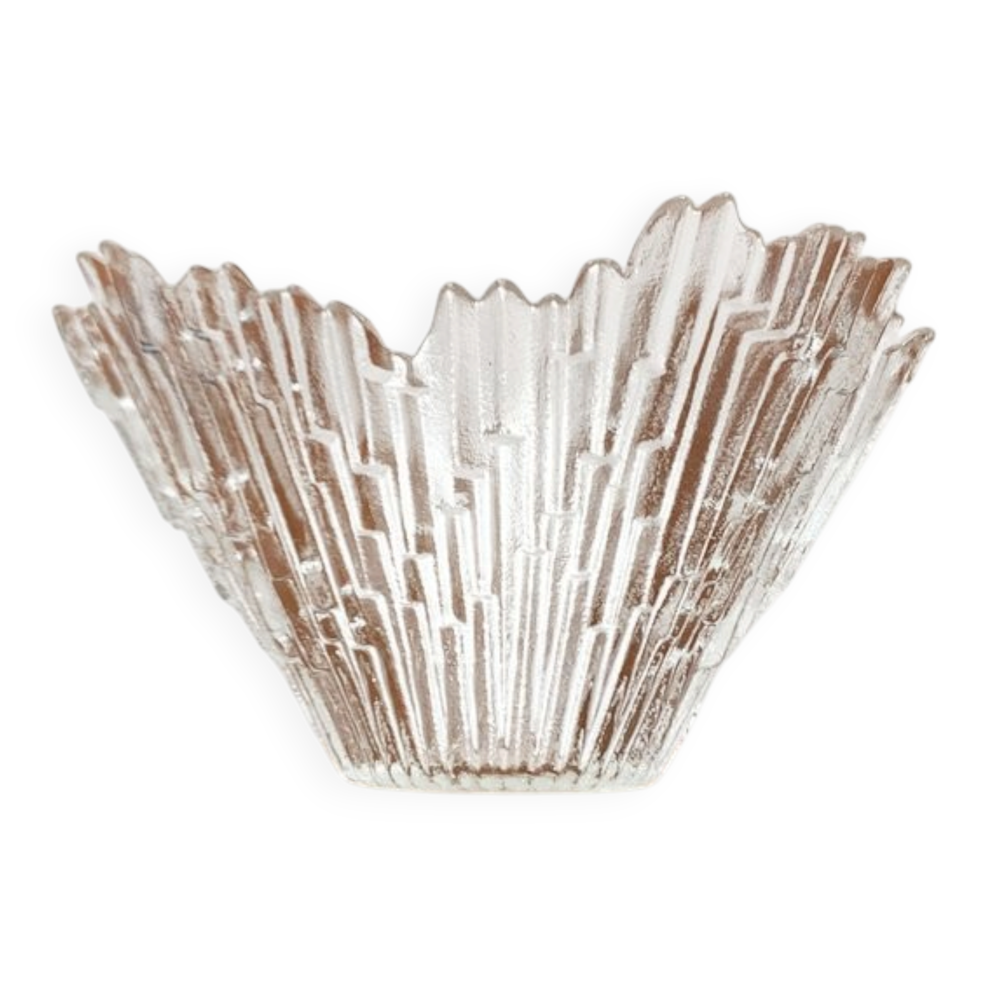 Mid-Center Finnish Revontulet Glass Bowl by Tauno Wirkkala for Humppila