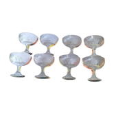 Lot de 8 coupelles à salade de fruits en verre, coupe à glace, mousse