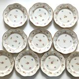 VEB R Reichenbach 10 plates in floral porcelain