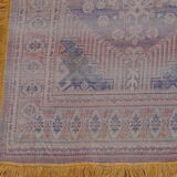Kazak rug 180x150 cm vintage handmade oriental patterns ochre and burgundy