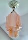 Art Deco chandelier, antique light fixture, pendant light.