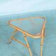 Vintage rattan coffee table from the sixties, bohemian rattan side table.