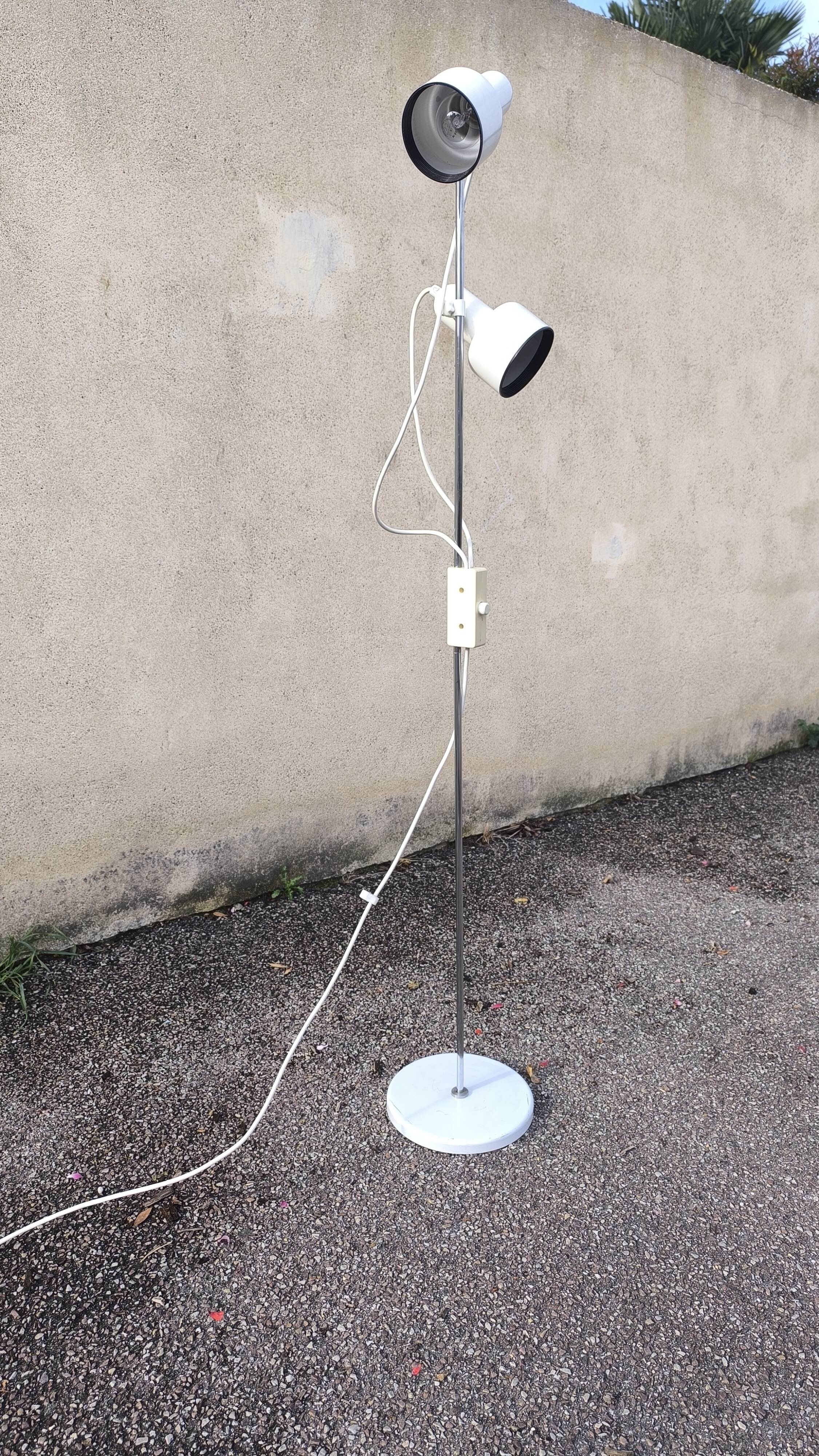 Vintage chrome floor lamp from 1970s