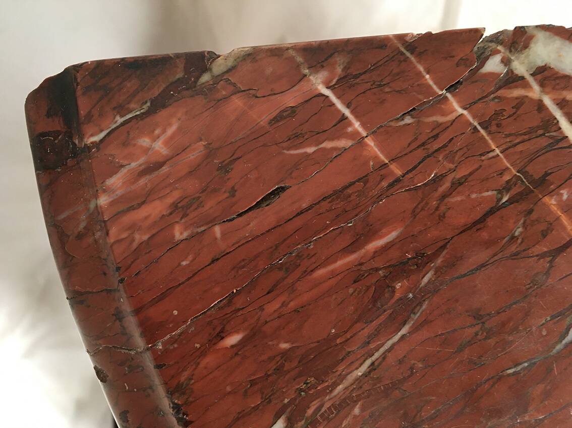 Louis XV style chest of drawers, richly inlaid, animated front and side. 19th century