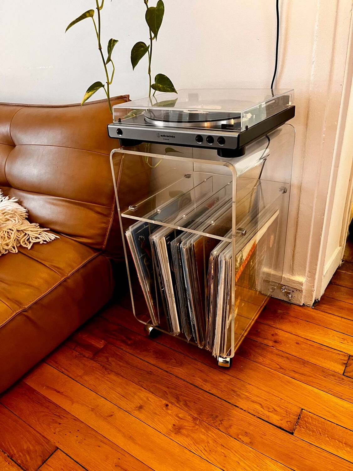 Meuble hi-fi range vinyle vintage David lange