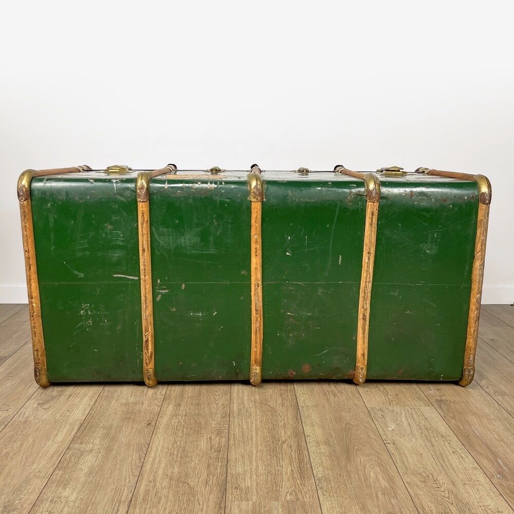 Old XXL arched mail transport trunk