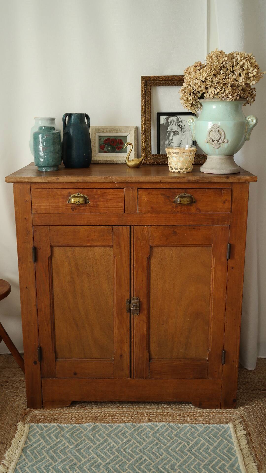 Parisian old waxed wood buffet