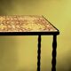 Occasional table in wrought iron and ceramic – 1960s-1970s