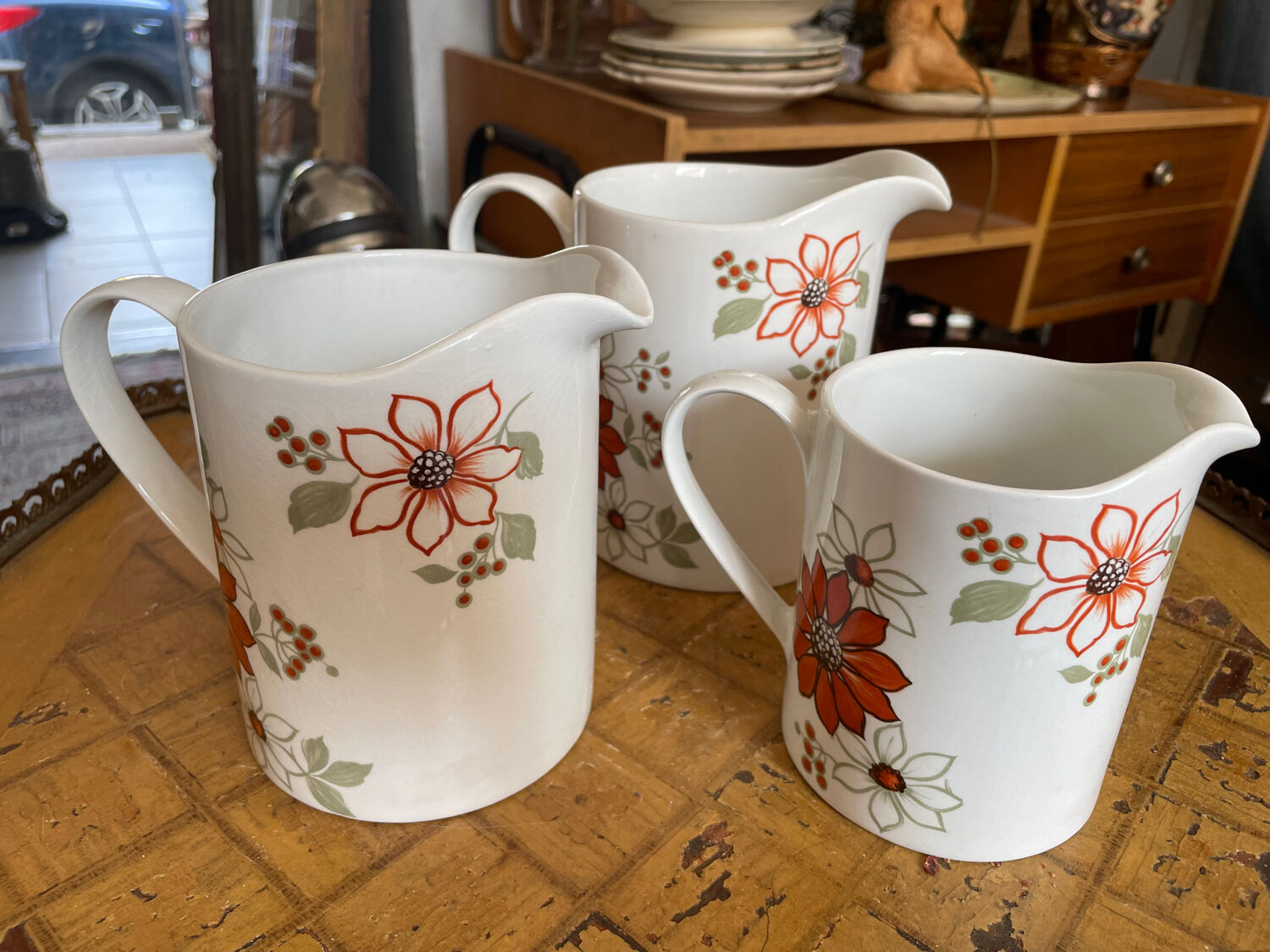 Set 3 pichets myott "bermida" staffordshire england