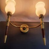 Pair of large torch-style wall sconces from the 1950s