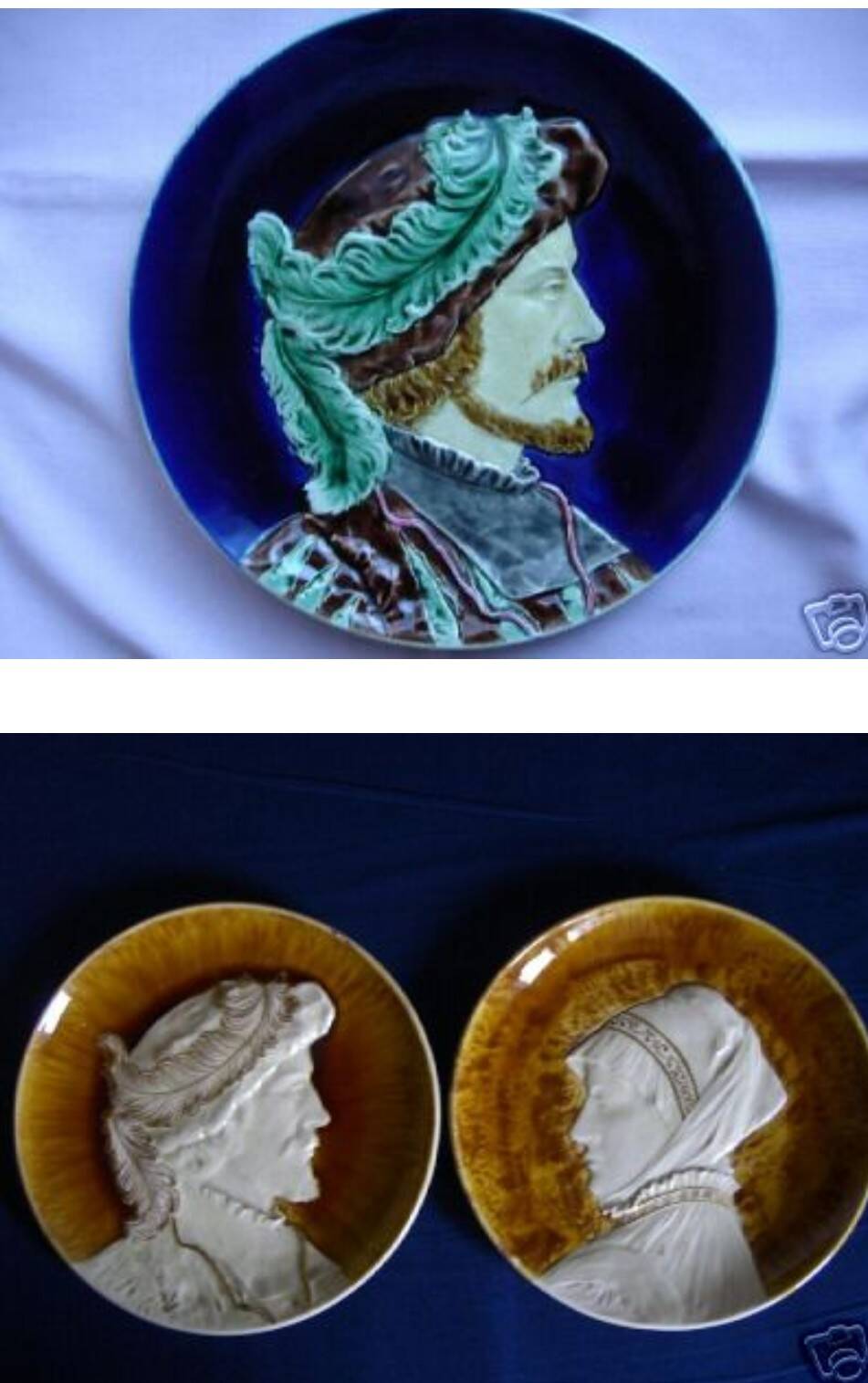 Majolica plate Sarreguemines no. 1174 (late 19th century)