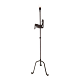 Wrought iron rooster lamp by Jean Touret for atelier marolles, france 1950s