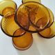 Set of 8 Duralex amber-colored ramekins