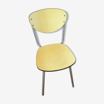 Yellow formica chair from the 1950s