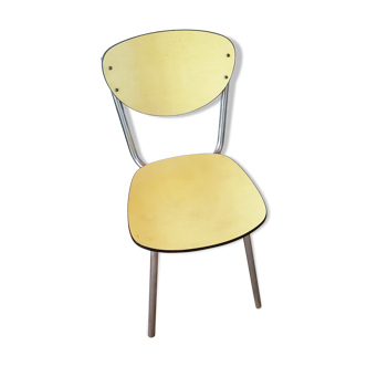 Yellow formica chair from the 1950s