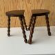 Duo of cowherd stools