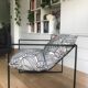 Fauteuil métal & tissu