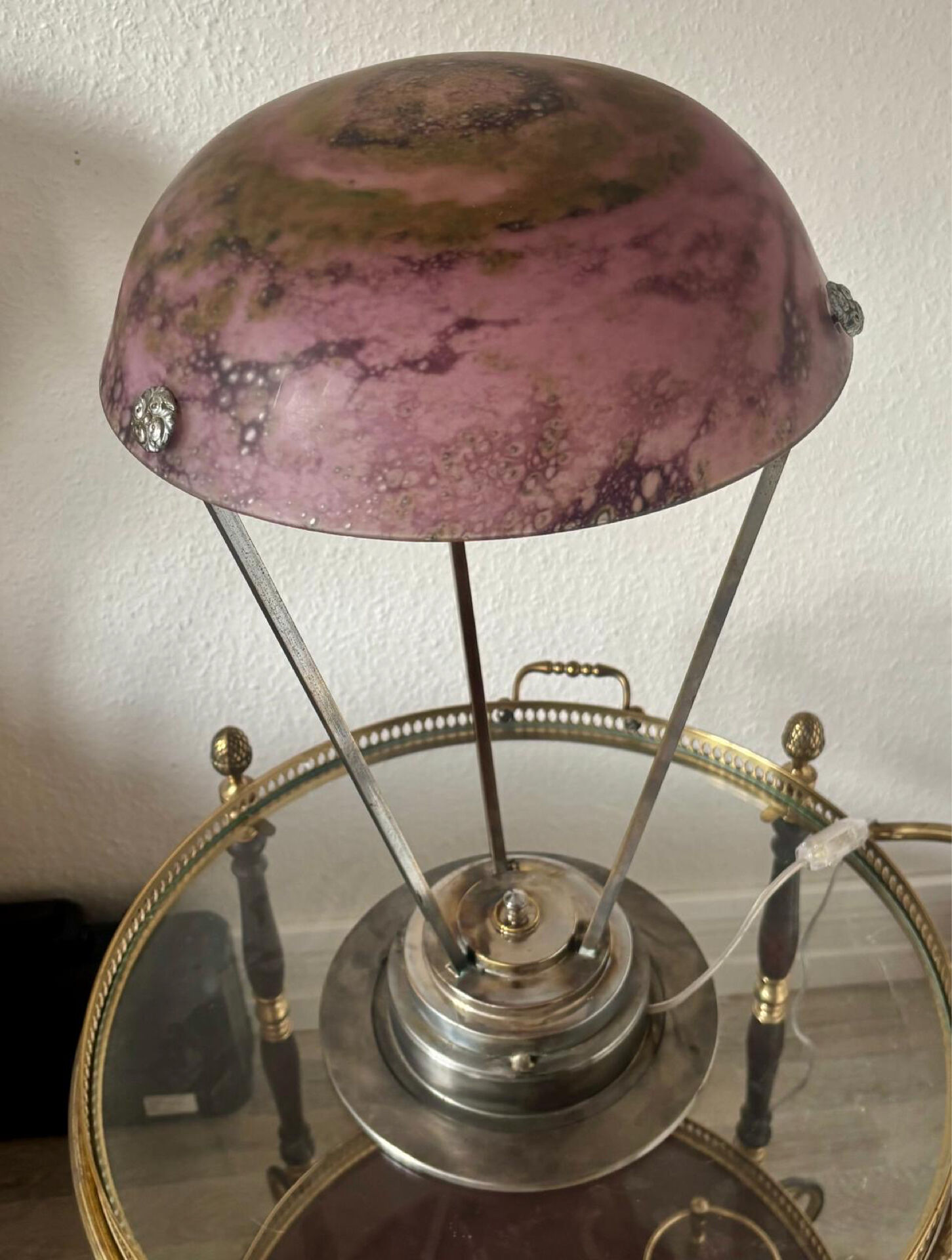 Large art deco mushroom lamp 1930 - jean noverdy - 60cm